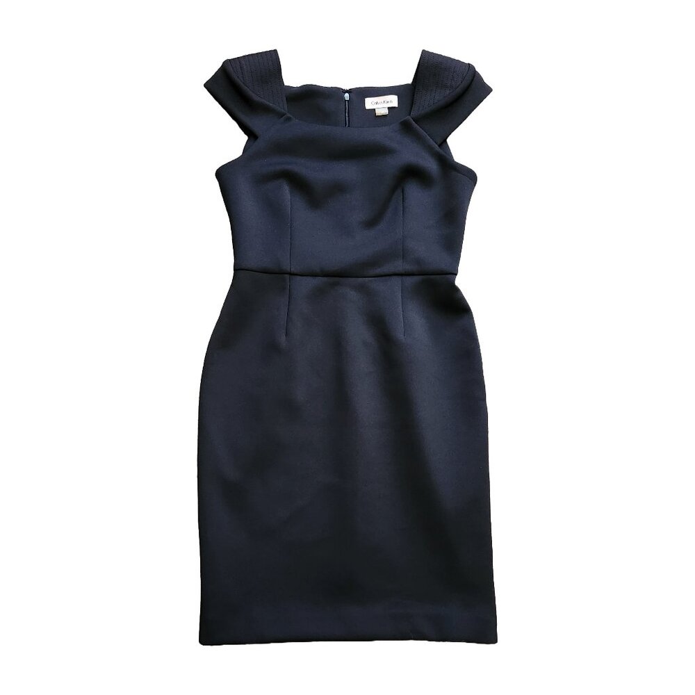 🖤  Calvin Klein Cap Sleeve Black Dress - Elegant & Timeless 🖤